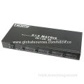 HDMI 1.4 4x4 + EDID + IR Matrix with 12V DC, 2.5A Power Supply, 3Gbps Bandwidth